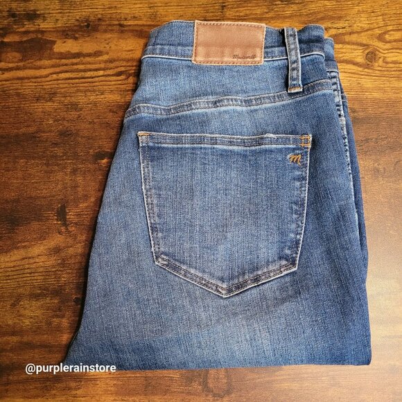 Madewell Jeans 28 Button Fly Skinny 10" High Rise Rosecliff Wash H6319 Stretch - Picture 3 of 12